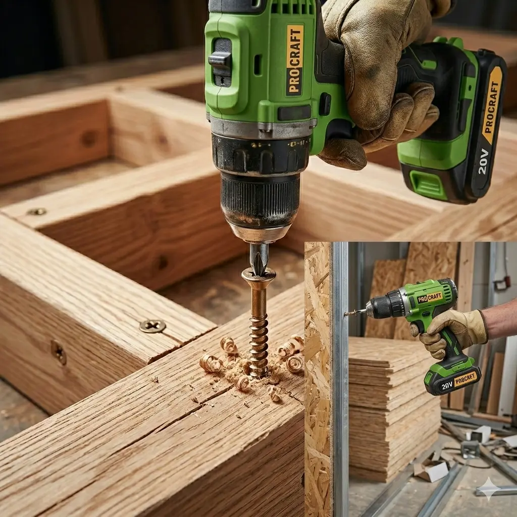 Шуруповерт в роботі