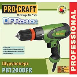 Мережевий шуруповерт Procraft PB-1200 DFR патрон