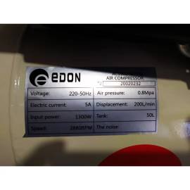 Повітряний поршневий компресор EDON AC1300-WP50L (50 л, 8 бар)